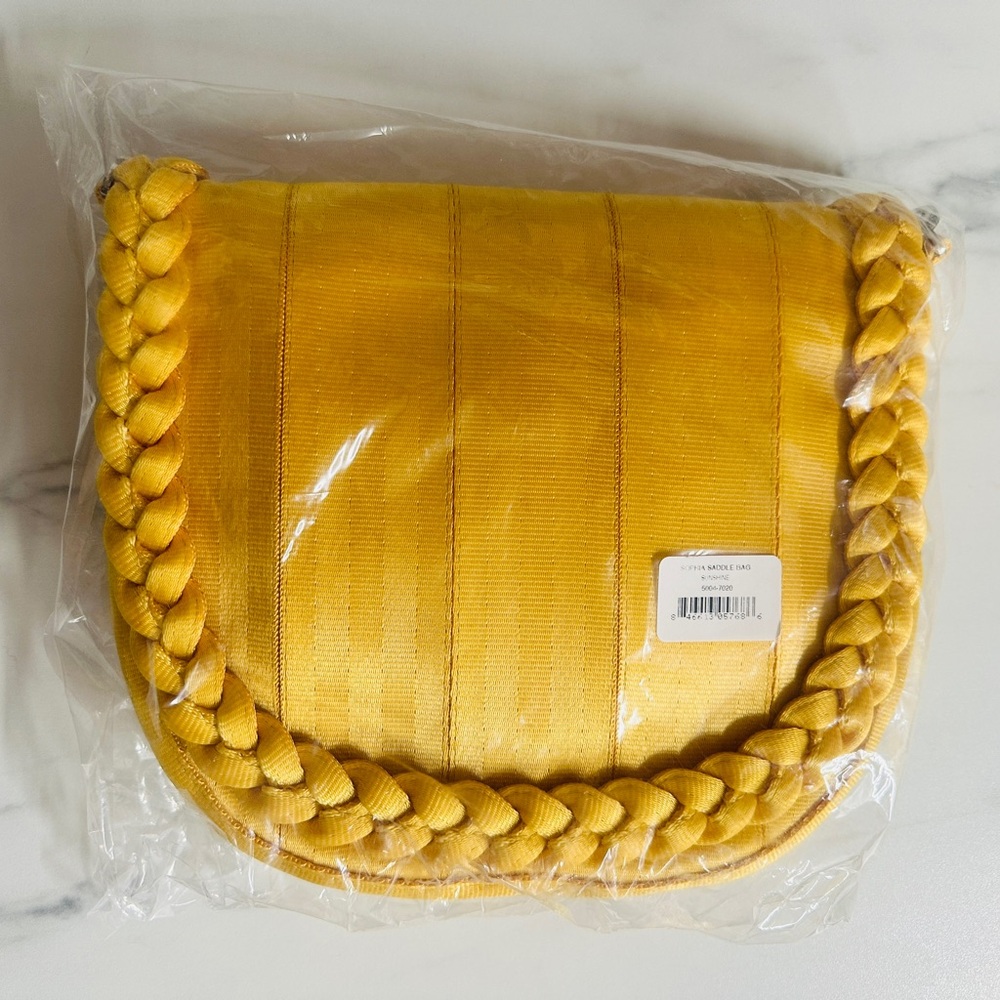 Harveys Seatbelt Sunshine Yellow Sophia Saddlebag- NEW